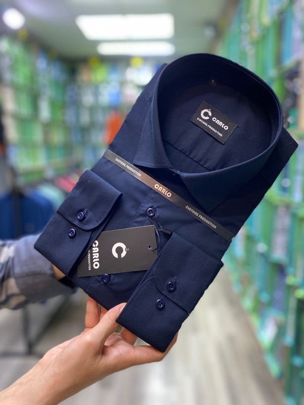 سرمه ای سیر آستین بلند تک جیب قواره آزاد همای من