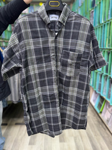 پیراهن آستین کوتاه کنفی چارخونه همای