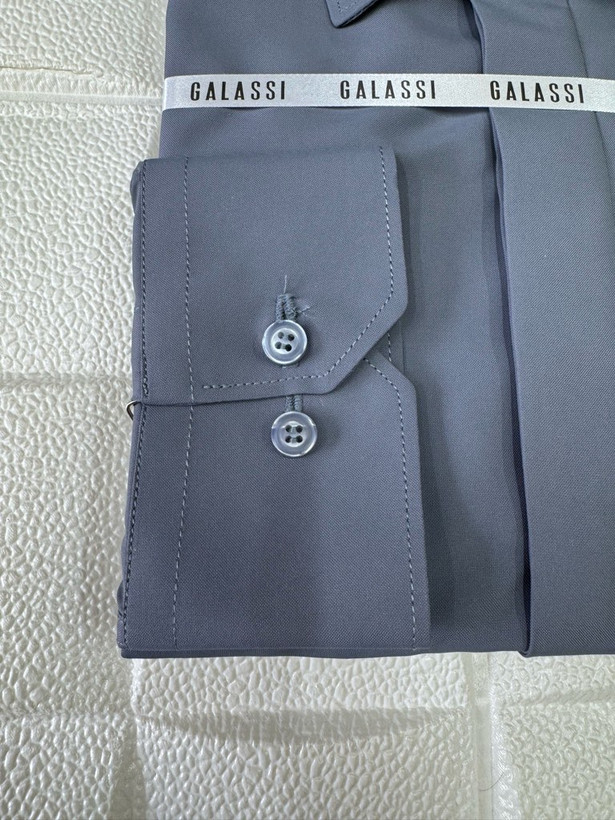 پیراهن کلاسیک اسلیم فیت دکمه مخفی همای پارچه دوشین