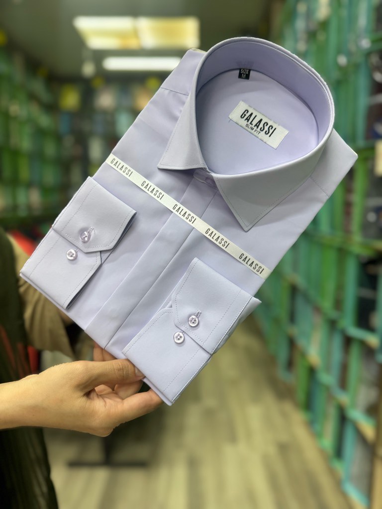 پیراهن مردانه آستین بلند پارچه دوشین اسلیم فیت همای