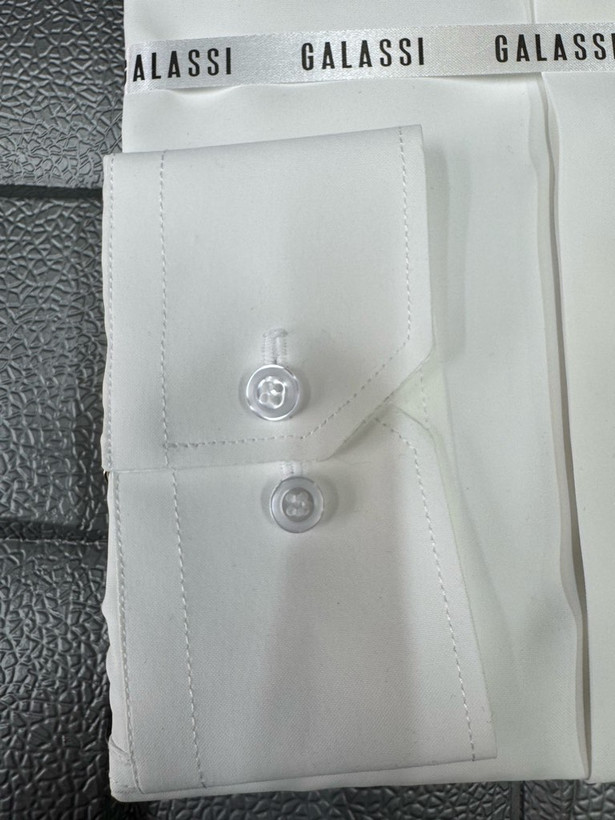 پیراهن کلاسیک اسلیم فیت دکمه مخفی پارچه دوشین همای