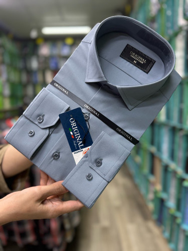 پیراهن مردانه تترون بروجرد خاکستری همای من