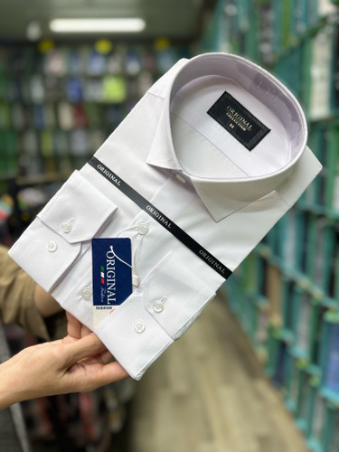 پیراهن مردانه تترون بروجرد سفید homaymen