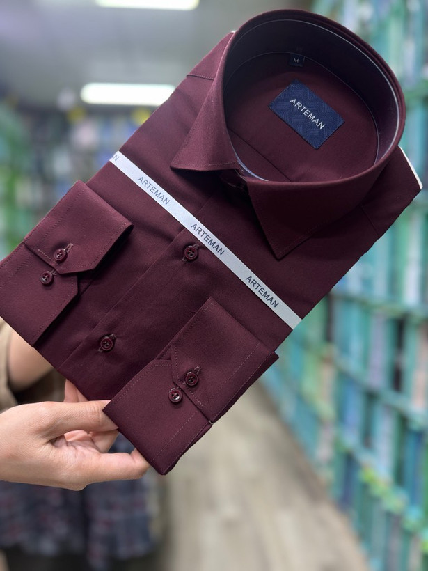 پیراهن مردانه کلاسیک پارچه تترون بروجرد دوخت دو سوزنه همای من