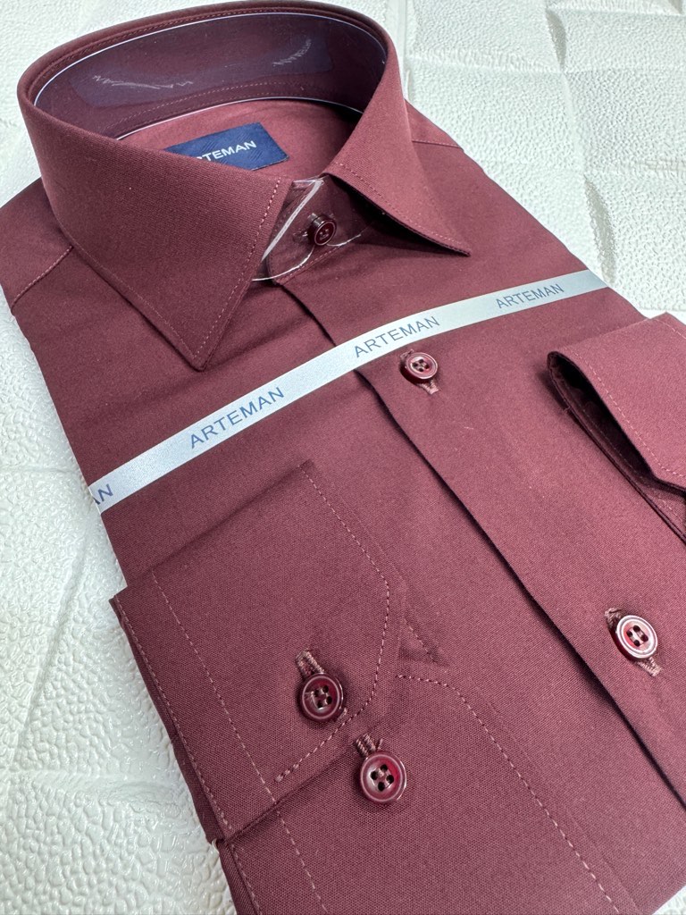 پیراهن مردانه کلاسیک پارچه تترون بروجرد دوخت دو سوزنه همای من