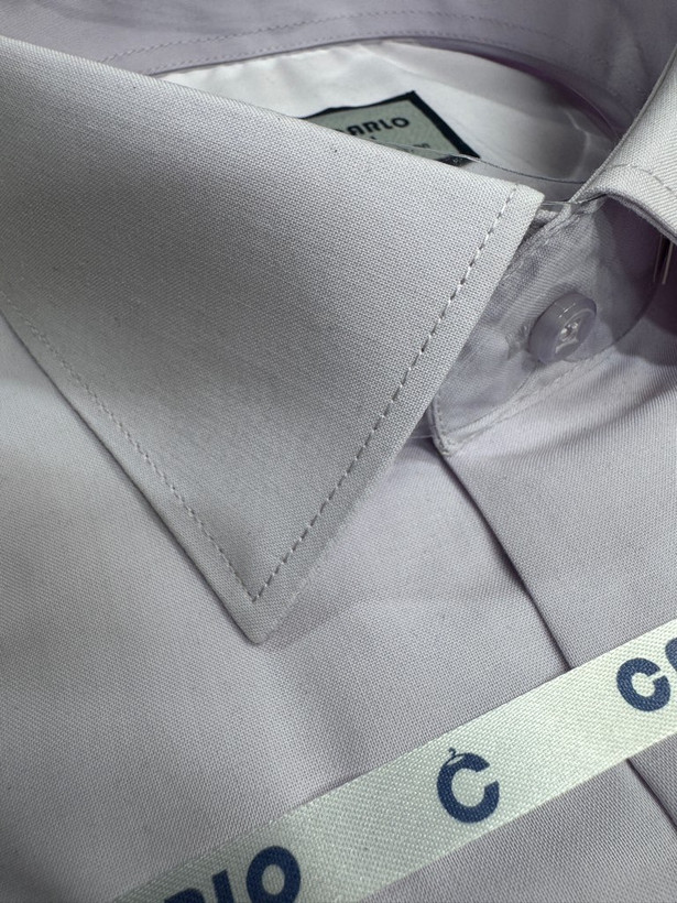 پیراهن مردانه آستین بلند قواره آزاد دوخت فرنگی یاسی روشن پارچه بروجرد ۱۰۰۳۲