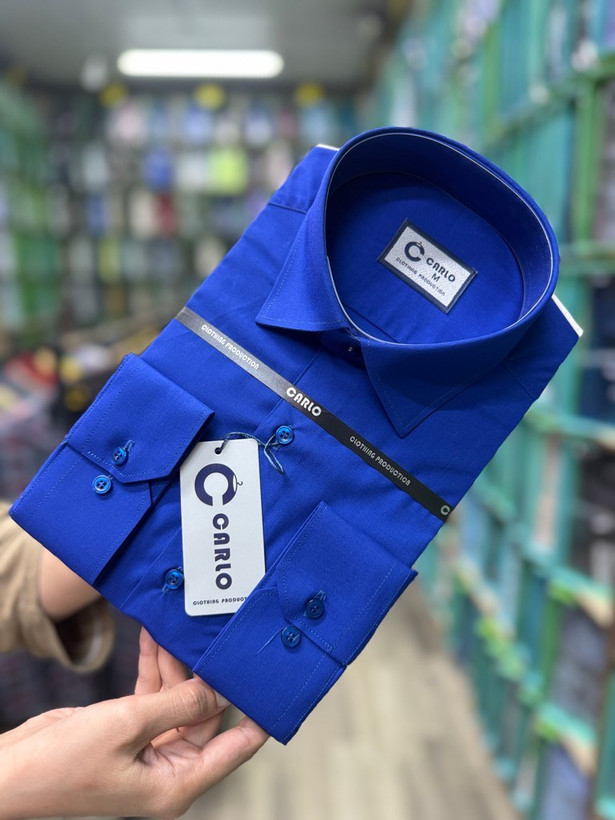 پیراهن مردانه آستین بلند تترون ساده همای من