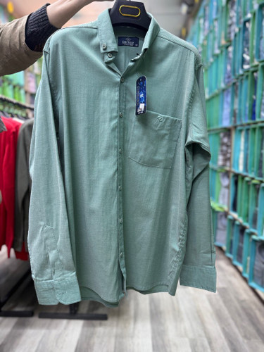 پیراهن ساده آستین بلند تک جیب قواره آزاد همای