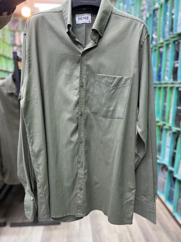 پیراهن ساده آستین بلند تک جیب قواره آزاد همای