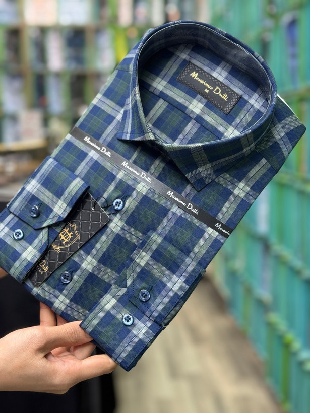 پیراهن مردانه آستین بلند تک جیب قواره آزاد همای