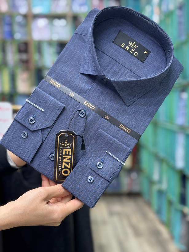 پیراهن مردانه آستین بلند تک جیب قواره آزاد همای